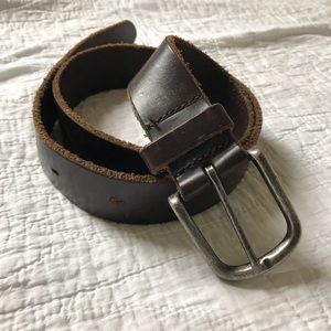 J.Crew Men’s Leather Belt Dark Brown 32